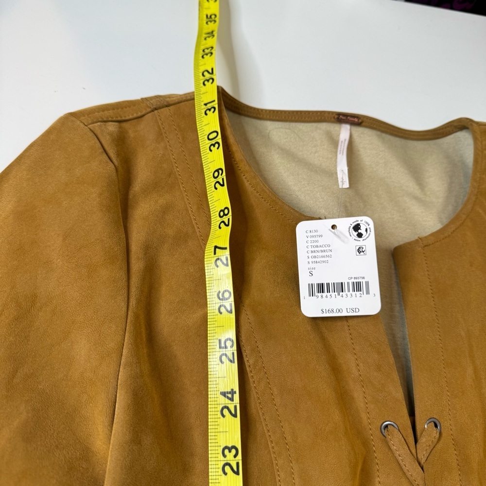 Free People Bradley Faux Suede Mini Shift Dress tan size small - Picture 8 of 13